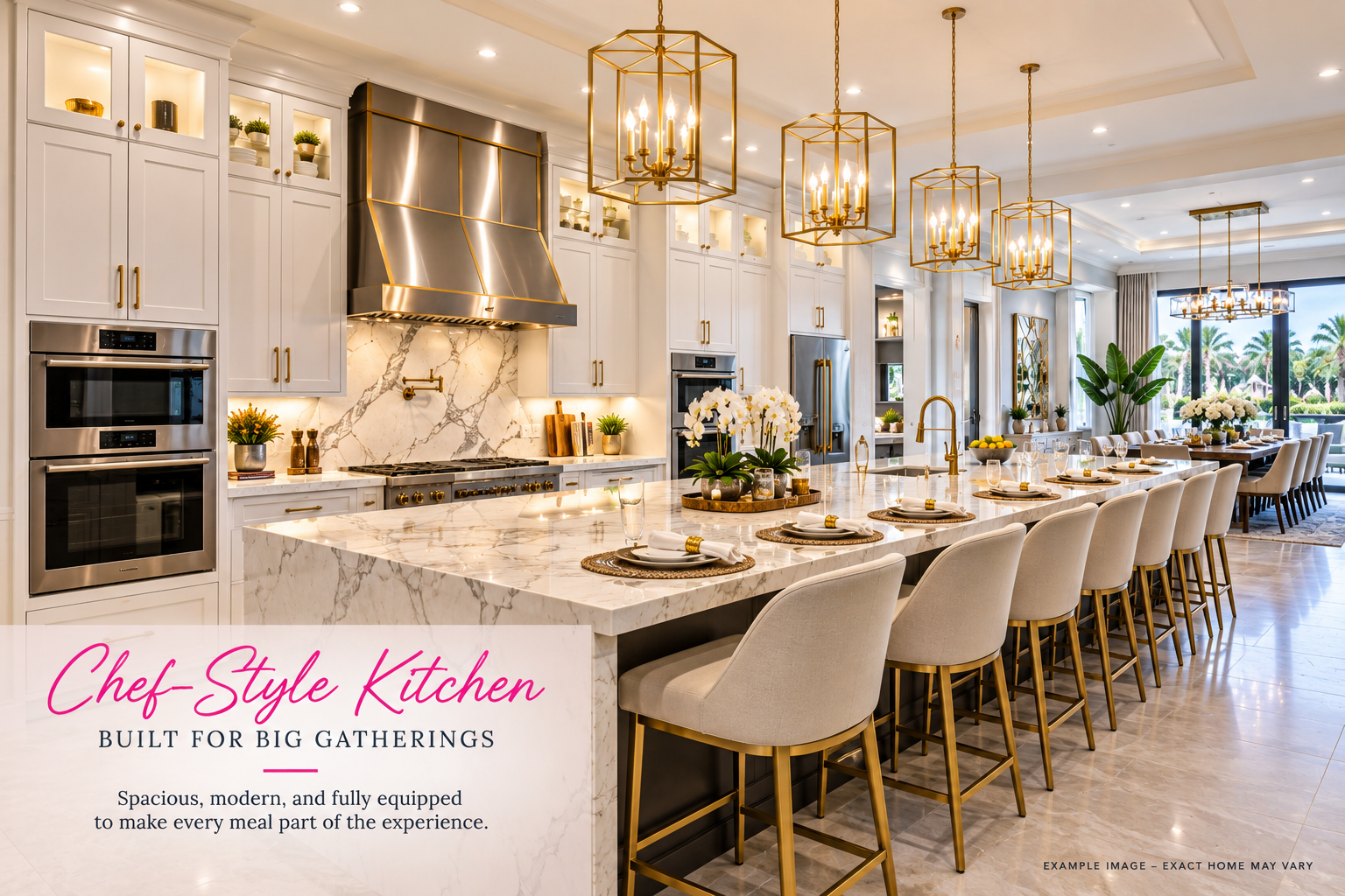 Example spacious luxury kitchen