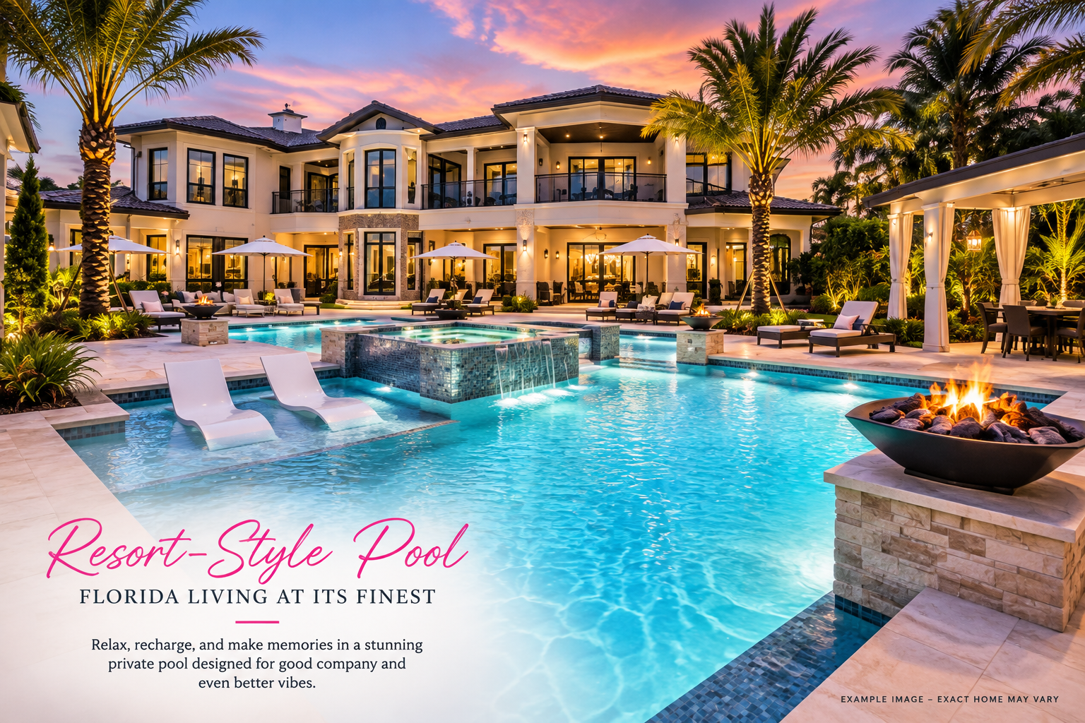 Example luxury vacation home pool